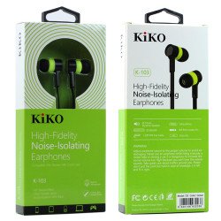 KIKO K-103 HiFi Stereo Earphone Headset with Mic (K103 Green)